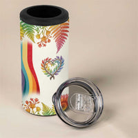 Love Blooms in Every Color 4 in 1 Can Cooler Tumbler Nature Rainbow of Freedom