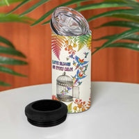 Love Blooms in Every Color 4 in 1 Can Cooler Tumbler Nature Rainbow of Freedom