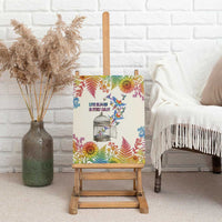 Love Blooms in Every Color Canvas Wall Art Nature Rainbow of Freedom