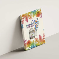 Love Blooms in Every Color Canvas Wall Art Nature Rainbow of Freedom