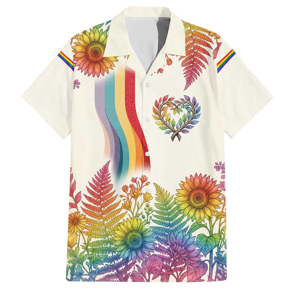 Love Blooms in Every Color Hawaiian Shirt Nature Rainbow of Freedom