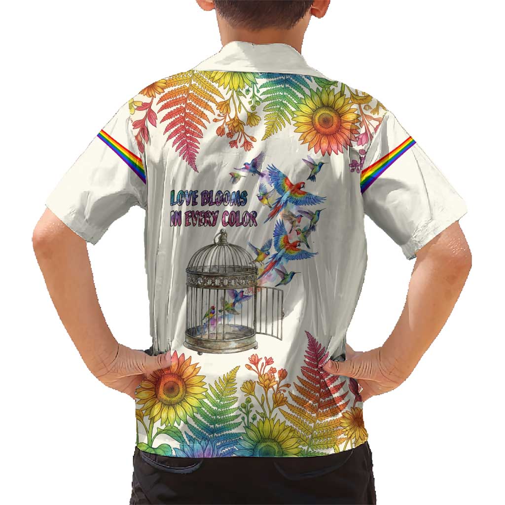 Love Blooms in Every Color Hawaiian Shirt Nature Rainbow of Freedom