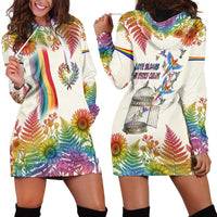 Love Blooms in Every Color Hoodie Dress Nature Rainbow of Freedom