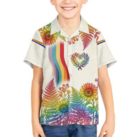 Love Blooms in Every Color Kid Hawaiian Shirt Nature Rainbow of Freedom