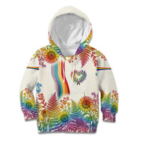 Love Blooms in Every Color Kid Hoodie Nature Rainbow of Freedom