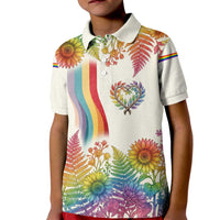 Love Blooms in Every Color Kid Polo Shirt Nature Rainbow of Freedom