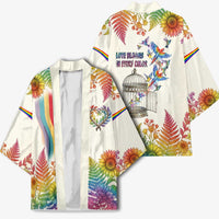 Love Blooms in Every Color Kimono Nature Rainbow of Freedom