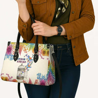 Love Blooms in Every Color Leather Bag Nature Rainbow of Freedom