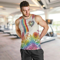 Love Blooms in Every Color Men Tank Top Nature Rainbow of Freedom