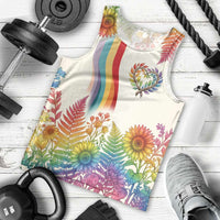 Love Blooms in Every Color Men Tank Top Nature Rainbow of Freedom