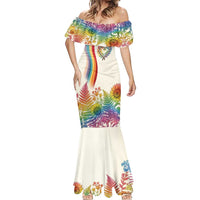 Love Blooms in Every Color Mermaid Dress Nature Rainbow of Freedom