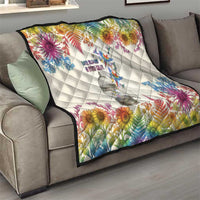 Love Blooms in Every Color Quilt Nature Rainbow of Freedom