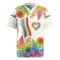Love Blooms in Every Color Rugby Jersey Nature Rainbow of Freedom