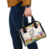 Love Blooms in Every Color Shoulder Handbag Nature Rainbow of Freedom