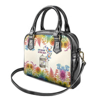 Love Blooms in Every Color Shoulder Handbag Nature Rainbow of Freedom