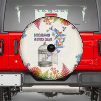 Love Blooms in Every Color Spare Tire Cover Nature Rainbow of Freedom