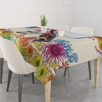 Love Blooms in Every Color Tablecloth Nature Rainbow of Freedom