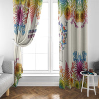 Love Blooms in Every Color Window Curtain Nature Rainbow of Freedom