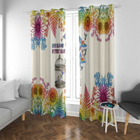 Love Blooms in Every Color Window Curtain Nature Rainbow of Freedom