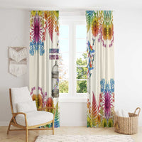 Love Blooms in Every Color Window Curtain Nature Rainbow of Freedom