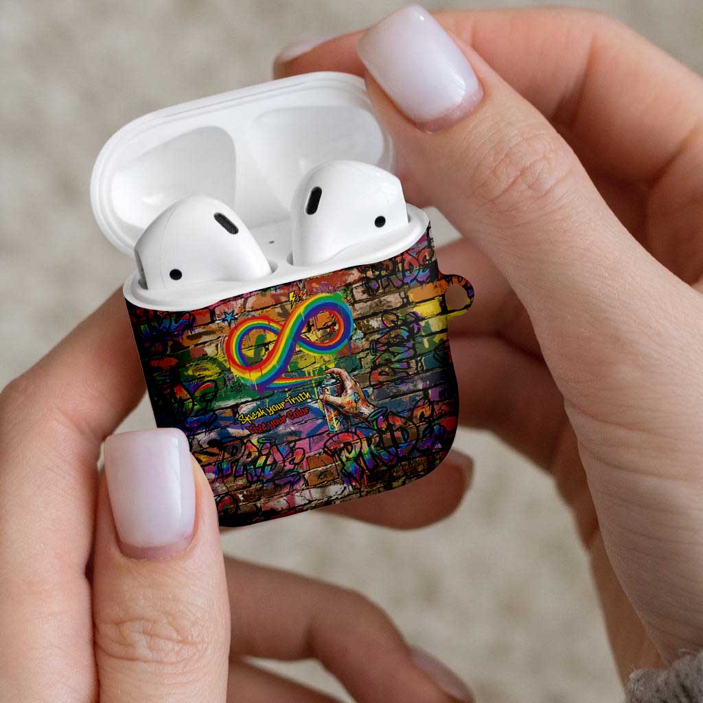 Pride Graffiti Wall AirPods Case Speak Your Truth, Embrace Your Color