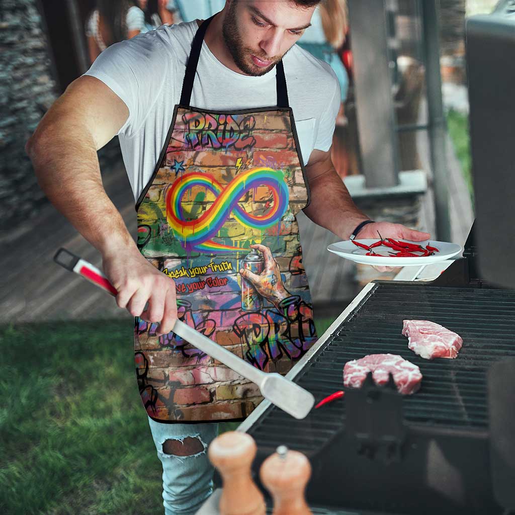 Pride Graffiti Wall Apron Speak Your Truth, Embrace Your Color