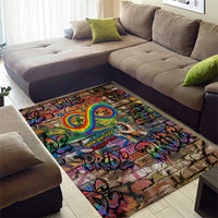 Pride Graffiti Wall Area Rug Speak Your Truth, Embrace Your Color