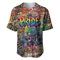 Pride Graffiti Wall Baseball Jersey Speak Your Truth, Embrace Your Color