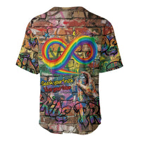 Pride Graffiti Wall Baseball Jersey Speak Your Truth, Embrace Your Color