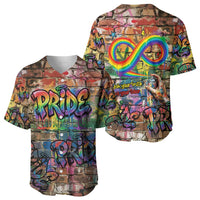 Pride Graffiti Wall Baseball Jersey Speak Your Truth, Embrace Your Color
