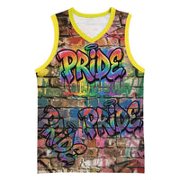 Pride Graffiti Wall Basketball Jersey Speak Your Truth, Embrace Your Color