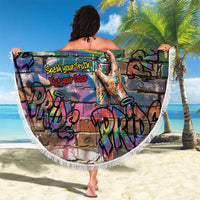 Pride Graffiti Wall Beach Blanket Speak Your Truth, Embrace Your Color