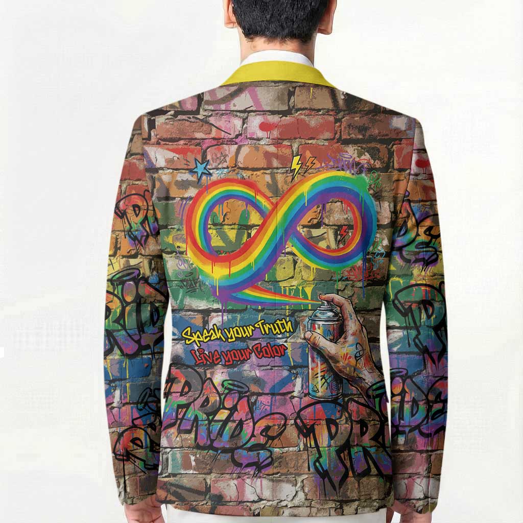 Pride Graffiti Wall Blazer Speak Your Truth, Embrace Your Color