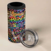 Pride Graffiti Wall 4 in 1 Can Cooler Tumbler Speak Your Truth, Embrace Your Color