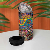 Pride Graffiti Wall 4 in 1 Can Cooler Tumbler Speak Your Truth, Embrace Your Color