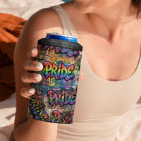Pride Graffiti Wall 4 in 1 Can Cooler Tumbler Speak Your Truth, Embrace Your Color