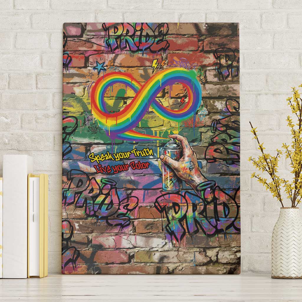 Pride Graffiti Wall Canvas Wall Art Speak Your Truth, Embrace Your Color