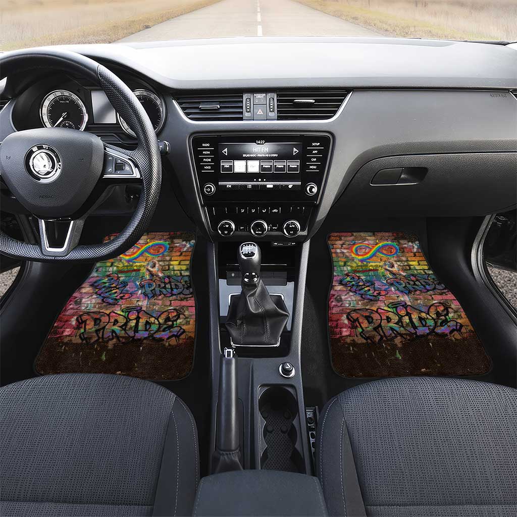 Pride Graffiti Wall Car Mats Speak Your Truth, Embrace Your Color