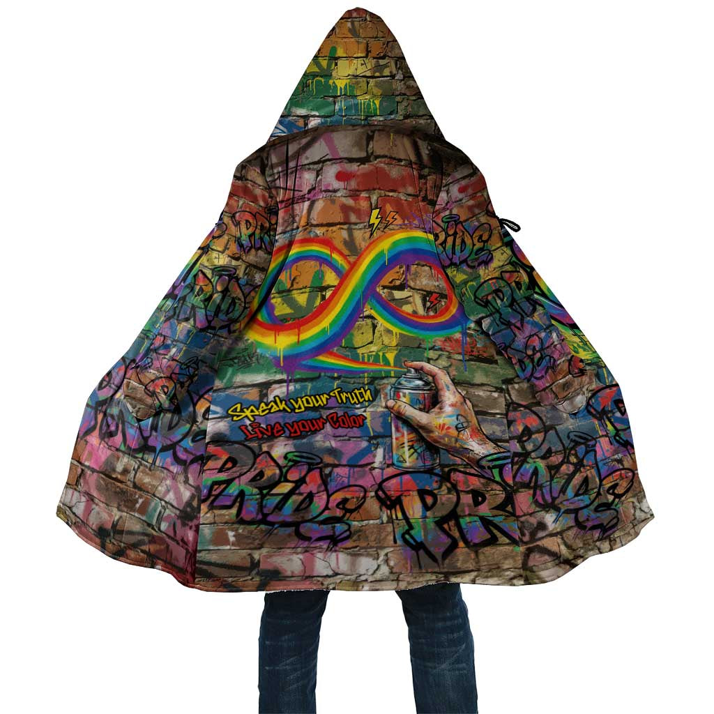 Pride Graffiti Wall Cloak Speak Your Truth, Embrace Your Color