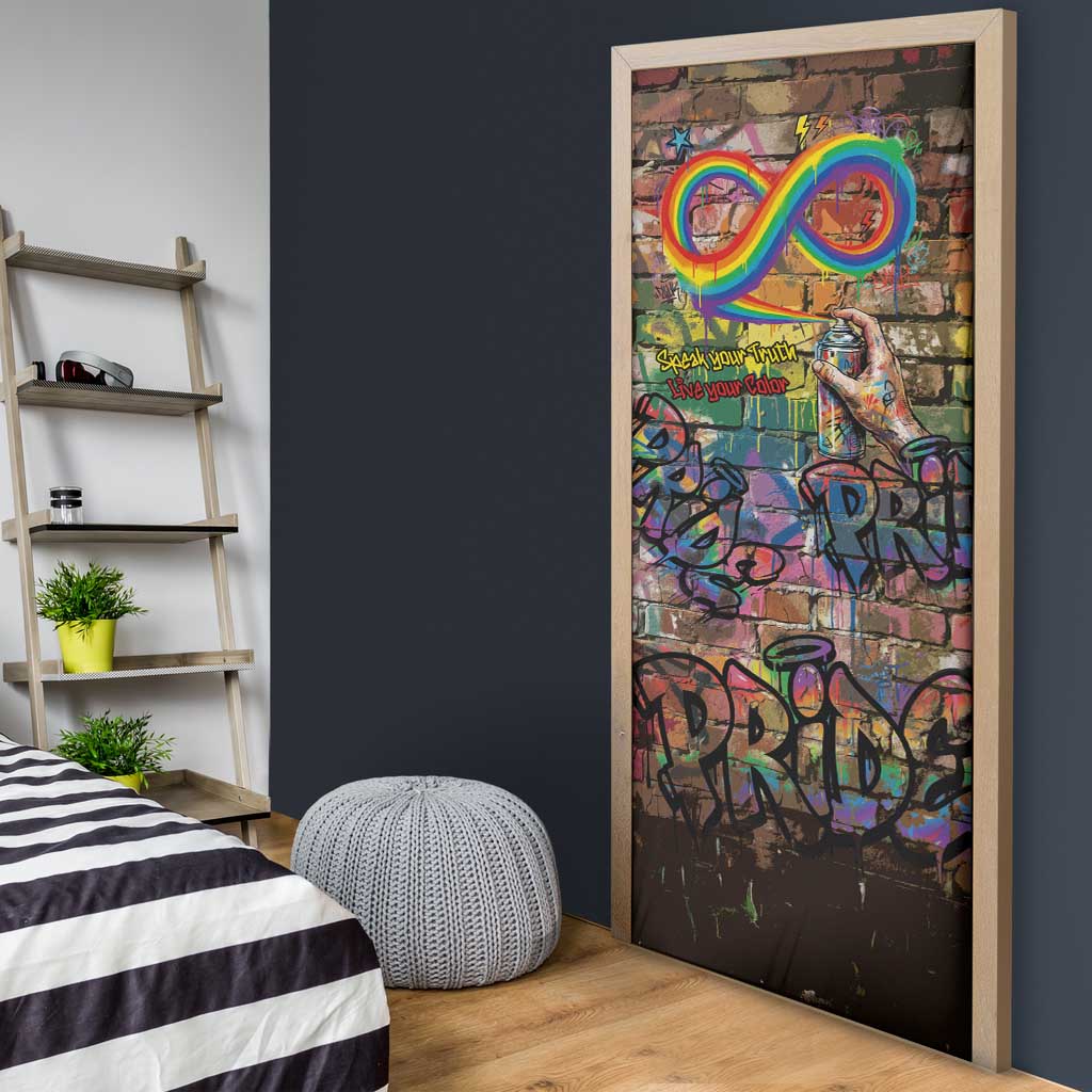 Pride Graffiti Wall Door Cover Speak Your Truth, Embrace Your Color