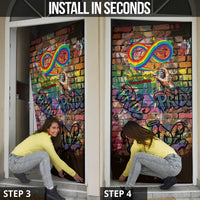 Pride Graffiti Wall Door Cover Speak Your Truth, Embrace Your Color