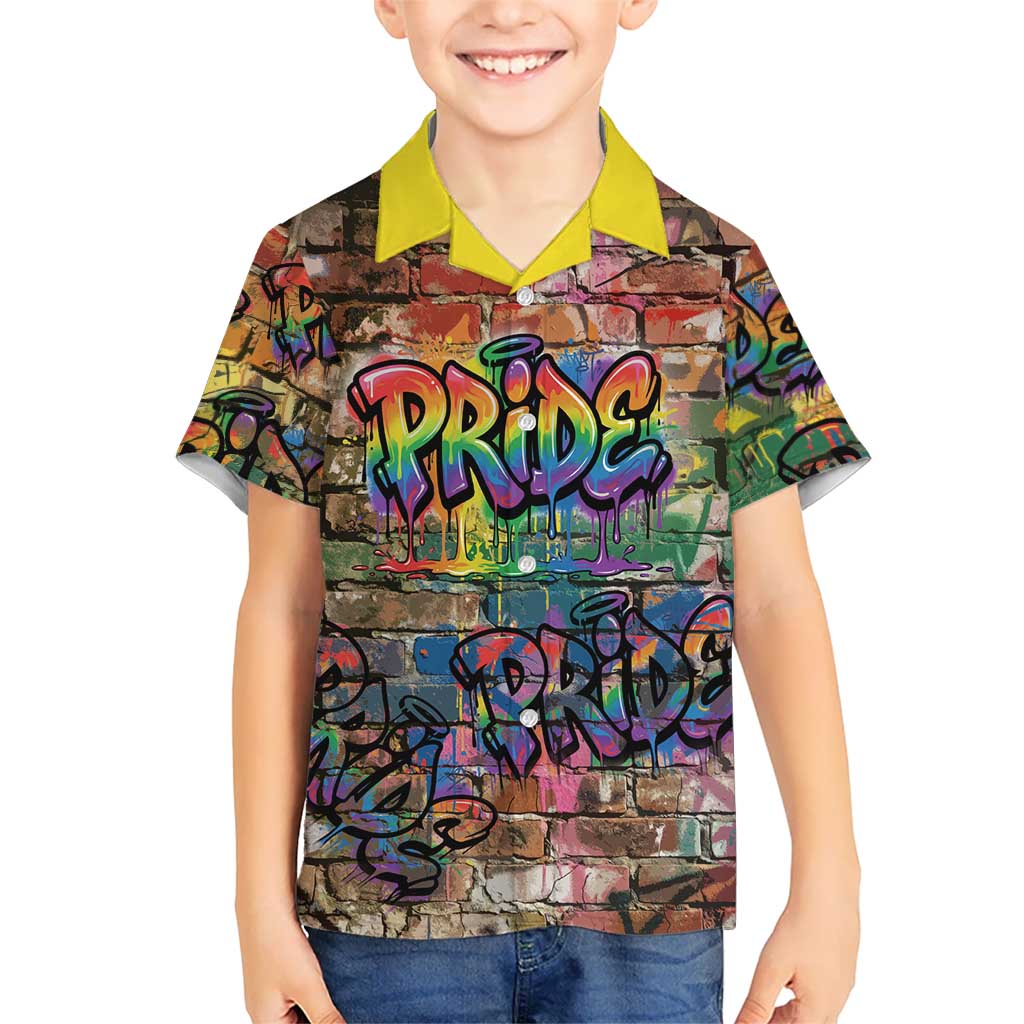 Pride Graffiti Wall Hawaiian Shirt Speak Your Truth, Embrace Your Color