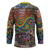 Pride Graffiti Wall Hockey Jersey Speak Your Truth, Embrace Your Color