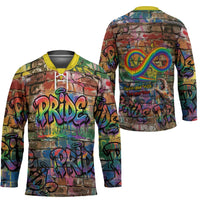 Pride Graffiti Wall Hockey Jersey Speak Your Truth, Embrace Your Color