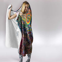 Pride Graffiti Wall Hooded Blanket Speak Your Truth, Embrace Your Color