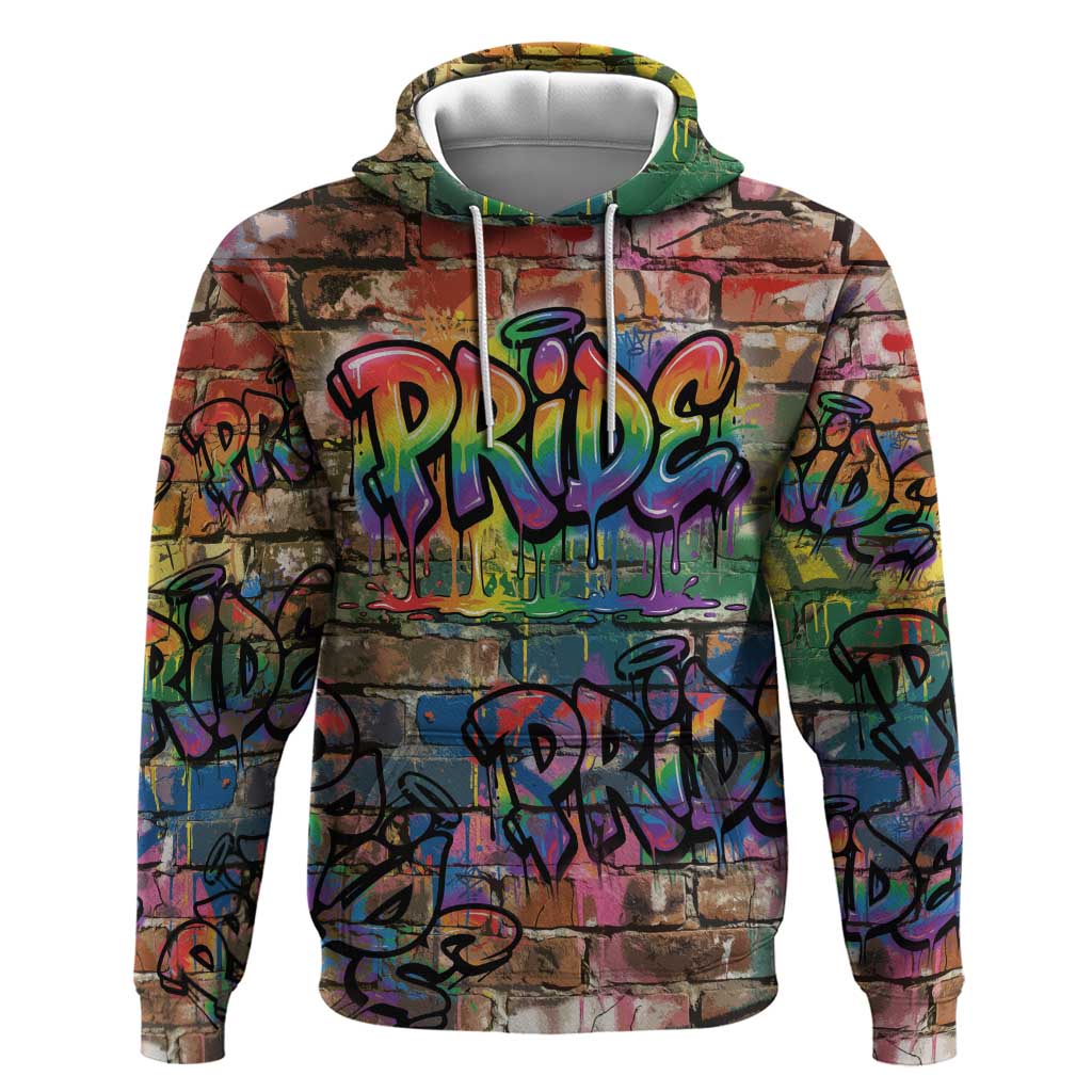 Pride Graffiti Wall Hoodie Speak Your Truth, Embrace Your Color