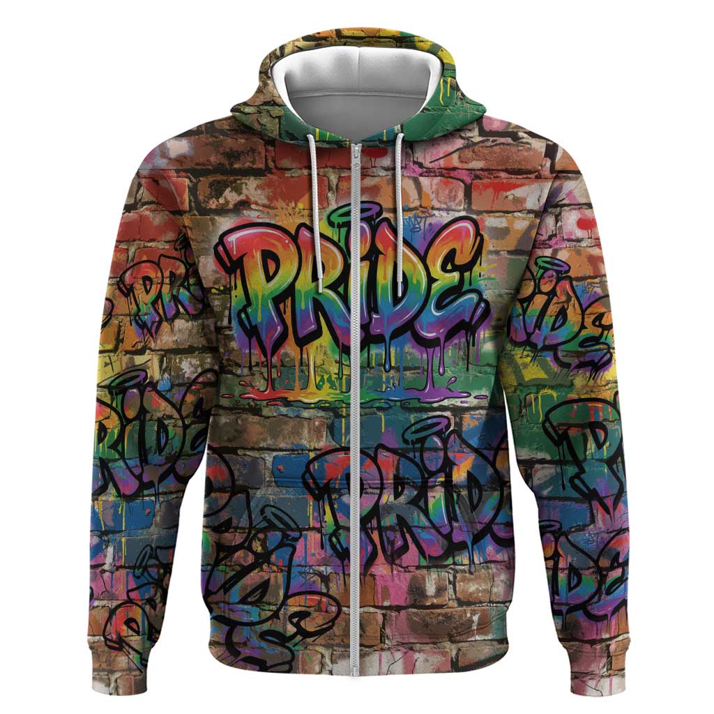 Pride Graffiti Wall Hoodie Speak Your Truth, Embrace Your Color