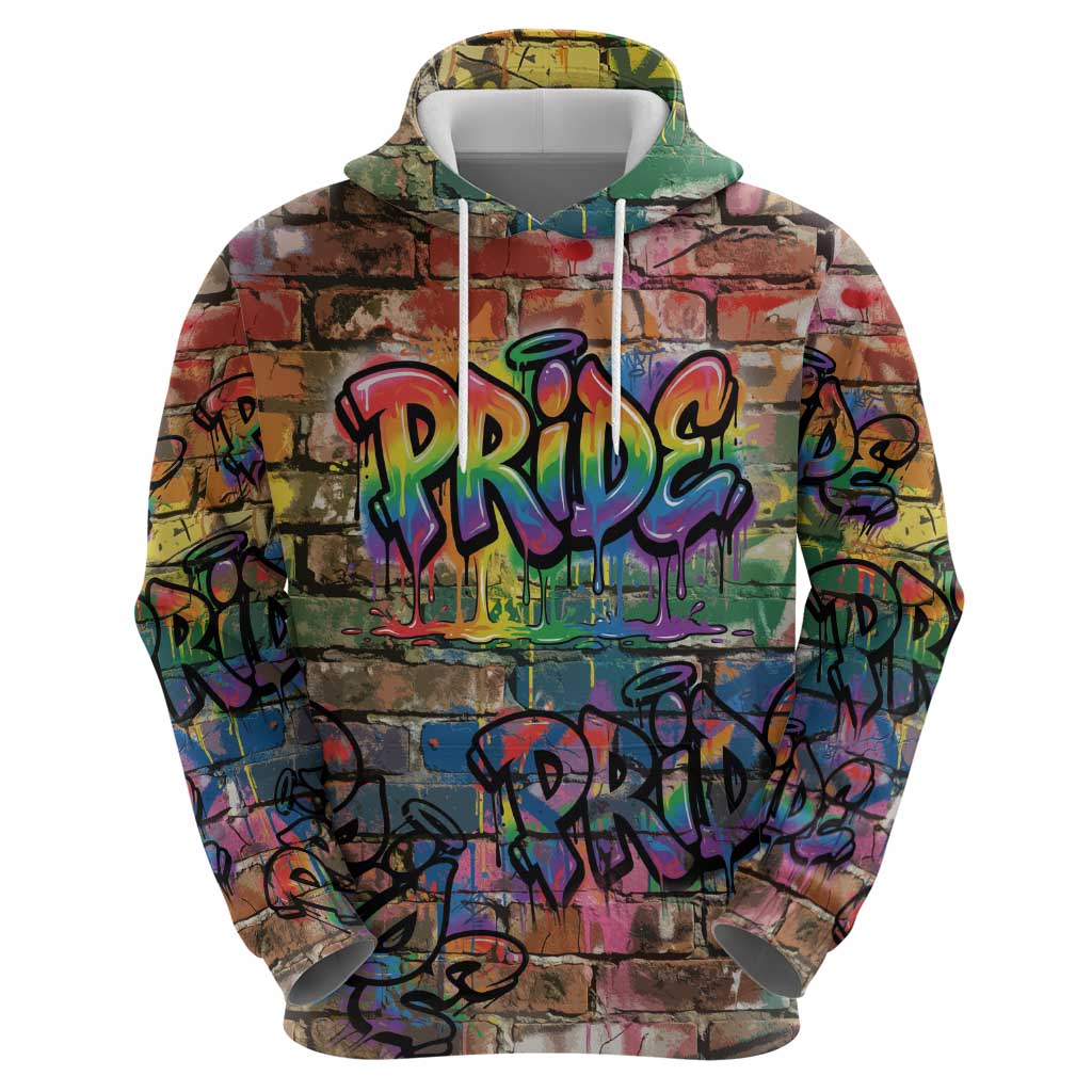 Pride Graffiti Wall Hoodie Speak Your Truth, Embrace Your Color