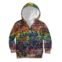 Pride Graffiti Wall Kid Hoodie Speak Your Truth, Embrace Your Color
