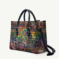 Pride Graffiti Wall Leather Bag Speak Your Truth, Embrace Your Color
